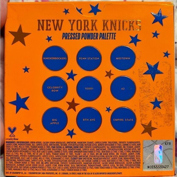 NWT Limited Edition ColourPop
New York Knicks Eyeshadow Palette - Picture 4 of 11